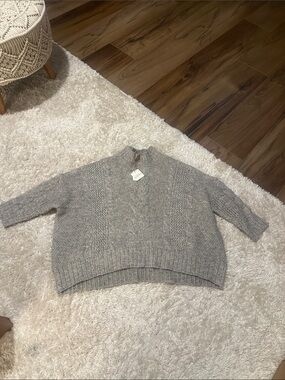 World Market chunky gray sweater